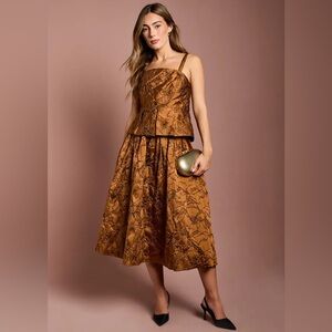 Coast Jacquard Midi Skirt - Size 8